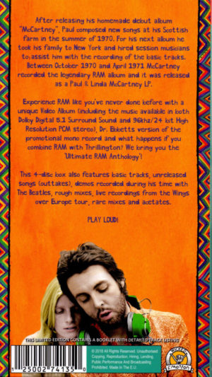 PAUL McCARTNEY - LOVE IS LONG ( RAM Anthology 2018 ) / 3 CD + 1 DVD ! - Image 2