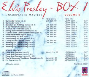 ELVIS PRESLEY - UNSURPASSED MASTERS / 15 CD ! - Image 6