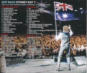 PAUL McCARTNEY - GOT BACK SYDNEY DAY 1 / 4 CD's ! - Image 2