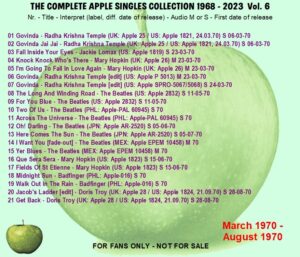 THE APPLE SINGLES COLLECTION / 20 CD ! - Image 7