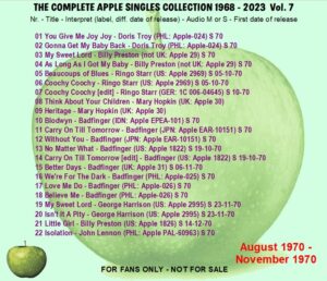 THE APPLE SINGLES COLLECTION / 20 CD ! - Image 8