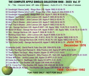 THE APPLE SINGLES COLLECTION / 20 CD ! - Image 18