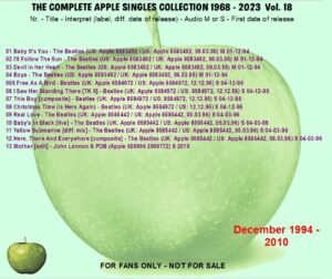 THE APPLE SINGLES COLLECTION / 20 CD ! - Image 19