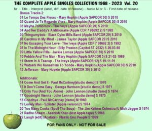 THE APPLE SINGLES COLLECTION / 20 CD ! - Image 21